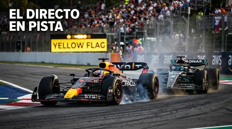Pantalla de apuestas en vivo durante un Gran Premio de Fórmula 1 con cuotas cambiando en directo