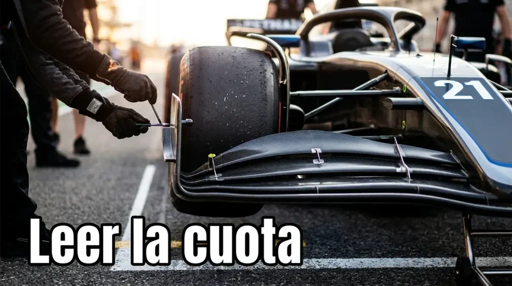 Pantalla con cuotas decimales de un Gran Premio de Fórmula 1 y su conversión a probabilidad